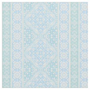 Himlar Blue Decorative Boho Tile Mönster Tyg