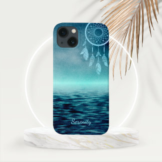 Himlar Blue Dream Catcher med Teal Ocean Backgroun