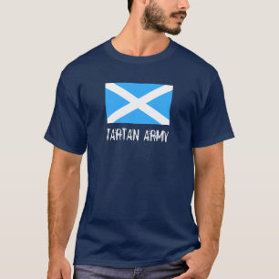 Himlar Blue Flagga of Scotland Tartan Army T-Shirt