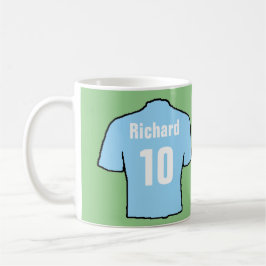 Himlar Blue Football Fläkt Shirt Kaffemugg