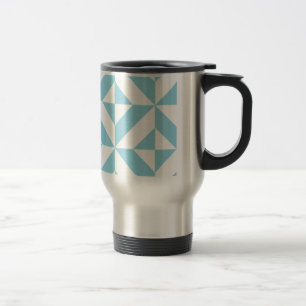 Himlar Blue Geometric Deco Cube Mönster Resemugg