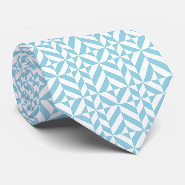 Himlar Blue Geometric Deco Cube Mönster Slips (Rullad)