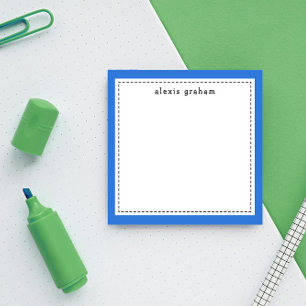 Himlar Blue Gräns Add Namn Personlig Post-it Block