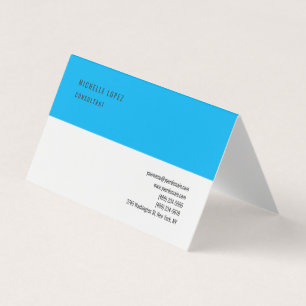 Himlar Blue Grått White Classic Elegant Plain Visitkort