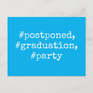 Himlar Blue Hashtag Uppskjuten Studentfest Vykort