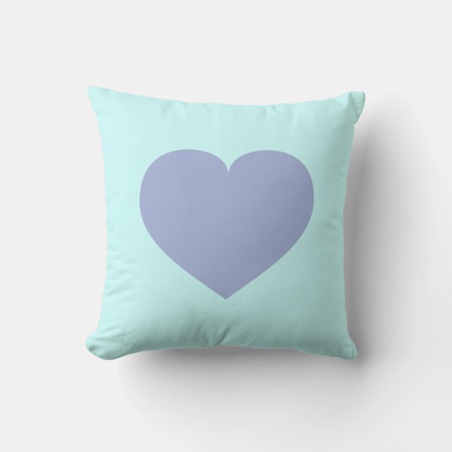 Himlar Blue Heart och Himlar Blue Hearts - Reversi Kudde (Framsida)