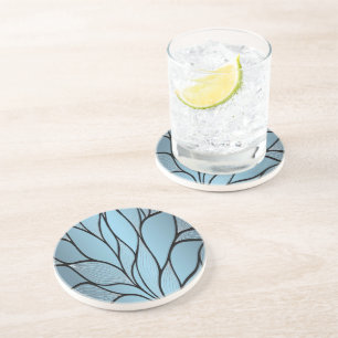 Himlar Blue Hues Kreativ Lämna Mönster Underlägg
