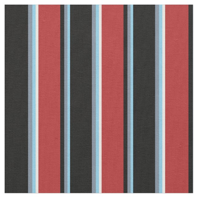 Himlar Blue, Light Slate Grått, Black, Red, Mint C Tyg (Närbild)