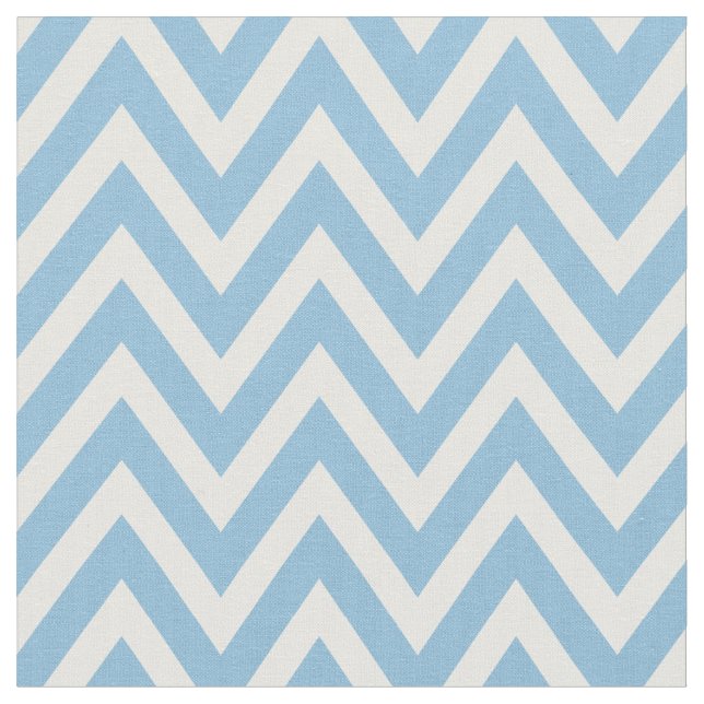 Himlar Blue Modern Chevron Rand Tyg (Närbild)