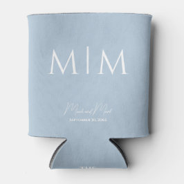 Himlar Blue Monogram skript Namn Bröllop kan kyla