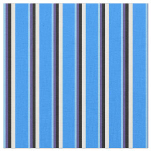 Himlar Blue, Mörk Slate Blue, Black, White & Blue Tyg