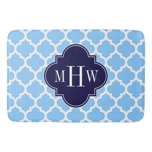 Himlar Blue Moroccan #5 Navy Blue 3 Initial Monogr Badrumsmatta (Framsidan)