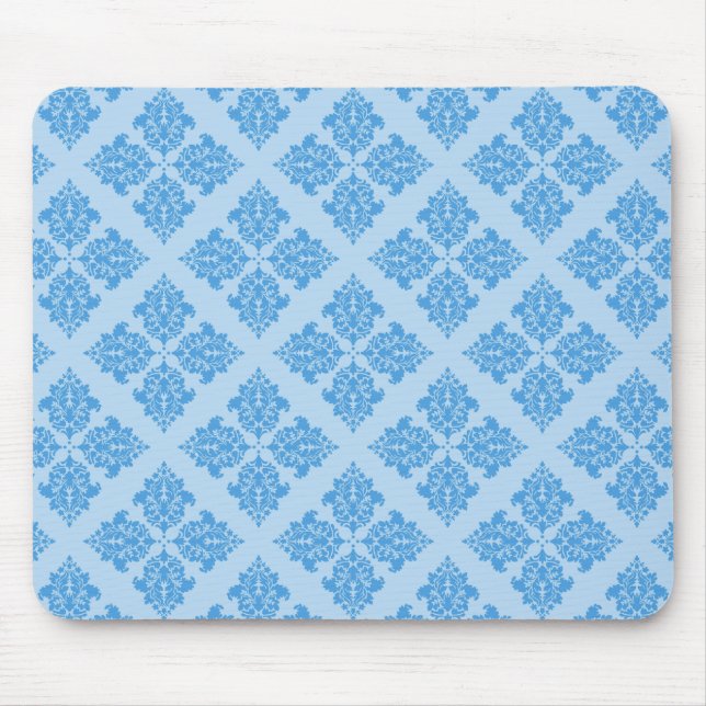 Himlar Blue Moroccan Damask Musmatta (Framsidan)