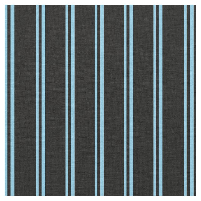 Himlar Blue och Black Färgad Rand/Linjer Mönster Tyg (Närbild)