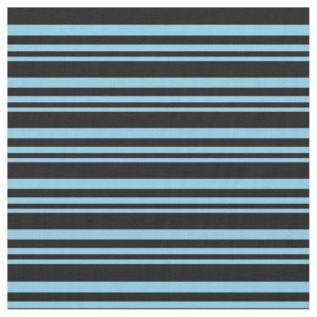 Himlar Blue- och Black-Färgad stripe/uttorkad Möns Tyg (Närbild)