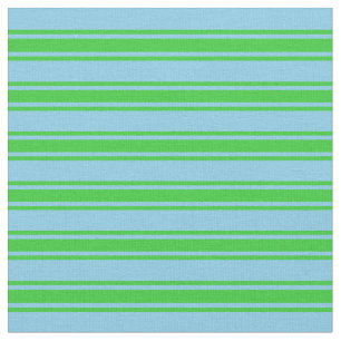 Himlar Blue och Lime Green Linjer Tyg