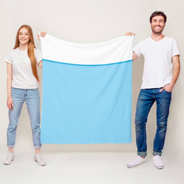 Himlar Blue och White Fleecefilt (På plats)