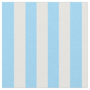 Himlar Blue och White Lodrät Rand Tyg