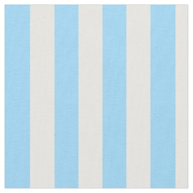 Himlar Blue och White Lodrät Rand Tyg (Närbild)