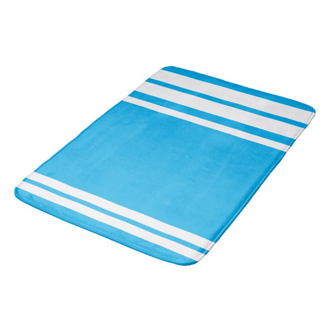 Himlar Blue och white rand Badrumsmatta (Vinklad)