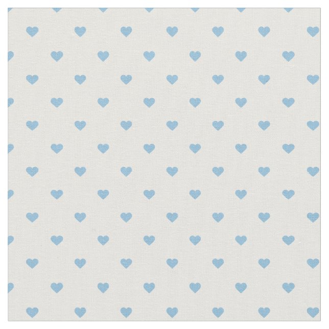 Himlar Blue Polka Dot Hearts Tyg (Närbild)