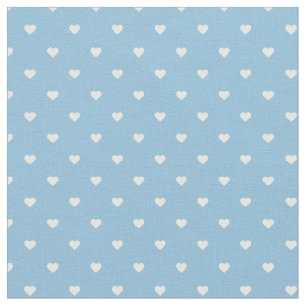 Himlar Blue Polka Dot Hearts Tyg