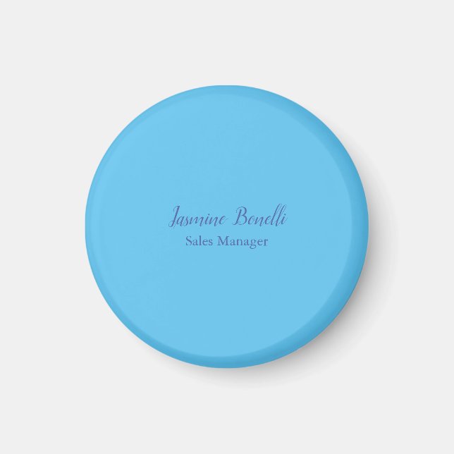 Himlar Blue Professionell Modern Minimalist Add Na Magnet (Framsidan)