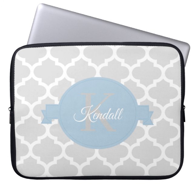 Himlar Blue Quatrefoil Personlig Laptop Fodral (Framsidan)