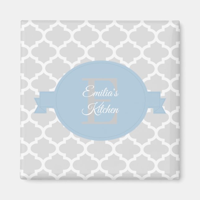 Himlar Blue Quatrefoil Personlig Magnet (Framsidan)