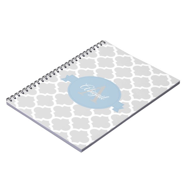 Himlar Blue Quatrefoil Personlig Spiral bärbar dat Anteckningsbok (Vänstra Sidan)