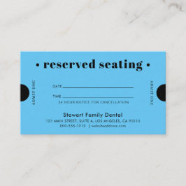 Himlar Blue Retro Reserved Sittdental Tidsbeställning Kort