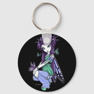 "Himlar" Blue Ro Tattoo Butterfly Fairy Keychain Nyckelring