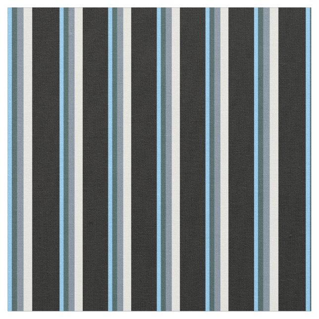 Himlar Blue, Slate Grått, Mint Cream & Black Tyg (Närbild)