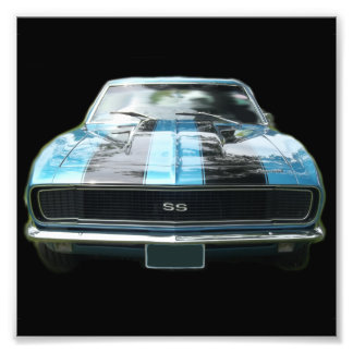 Himlar blue SS Camaro med svart rand Fototryck
