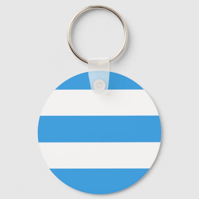 Himlar Blue Stripe Mönster Nyckelring (Framsida)