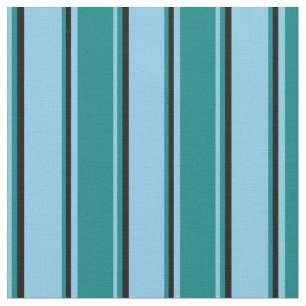 Himlar Blue, Teal och Black Mönster i Rand Tyg