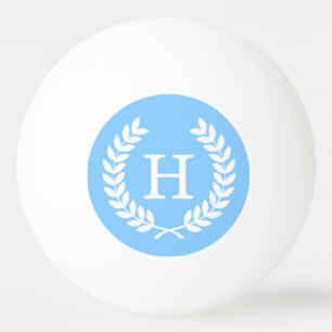 Himlar Blue Whate Wheat Laurel Wand Initial Monogr Pingisboll