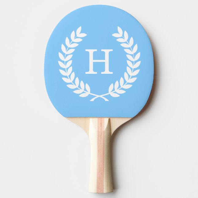 Himlar Blue Whate Wheat Laurel Wand Initial Monogr Pingisracket (Framsidan)