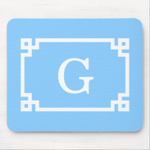 Himlar Blue White Grekiska Nyckel Ram #2 Initial M Musmatta
