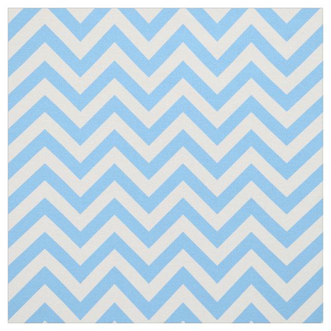 Himlar Blue White LG Chevron ZigZag Mönster 12I Tyg (Provkarta)