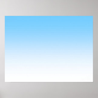 Himlar Blue White Ombre Poster