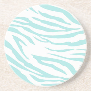 Himlar Blue White Zebra Animal Underlägg Sandsten