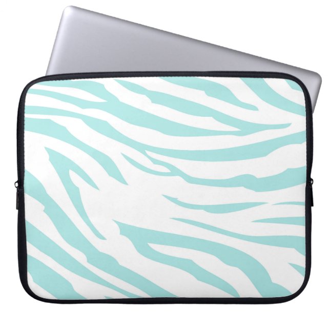 Himlar Blue Zebra tryck Laptop Sleeve (Framsidan)
