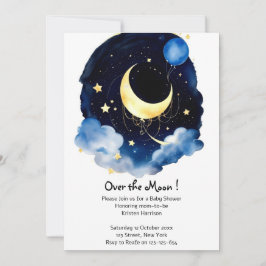 Himlar Boy Baby Shower Celestial Dreams Inbjudningar