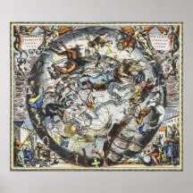 Himlar Constellations Vintage Karta