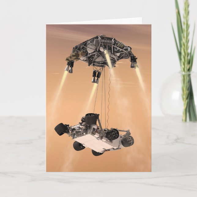 Himlar Crane Maneuver under Curiosity's Mars Desce Kort (Framsida)