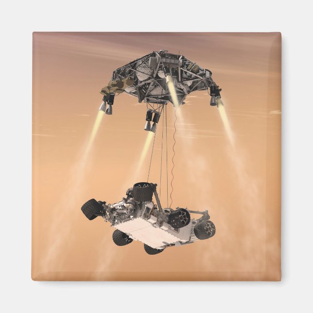 Himlar Crane Maneuver under Curiosity's Mars Desce Magnet (Framsidan)