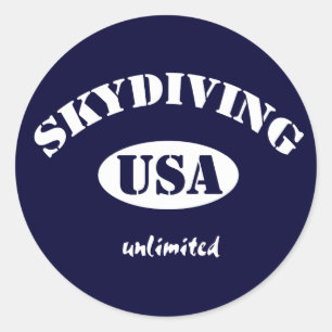 Himlar Diving USA obegränsat Runt Klistermärke