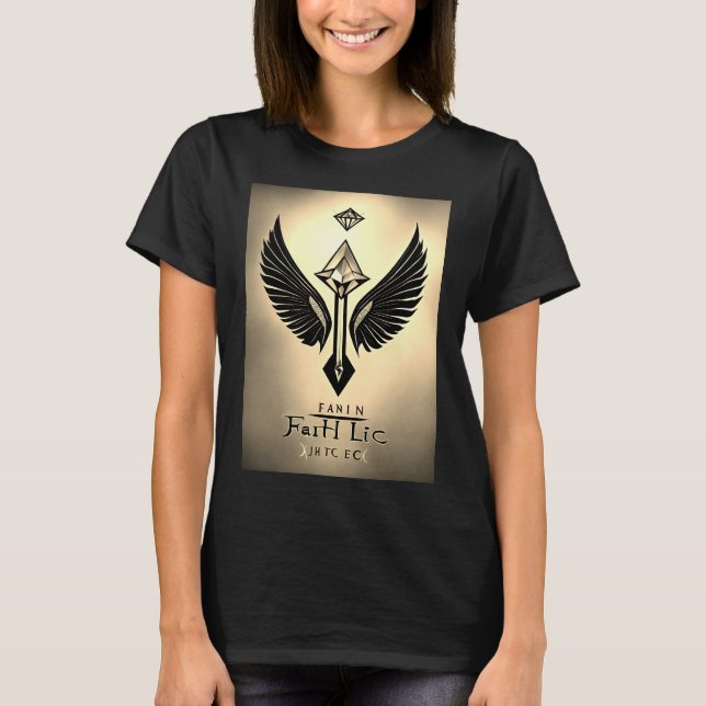 Himlar döttrar: Soar med feta legance T Shirt (Framsida)