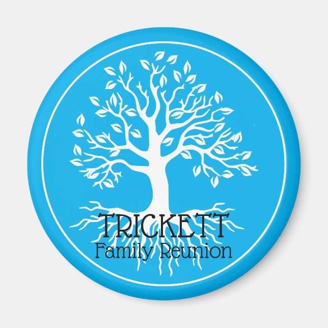 Himlar-familjen för familjeåterförening Träd Magnet (Framsidan)